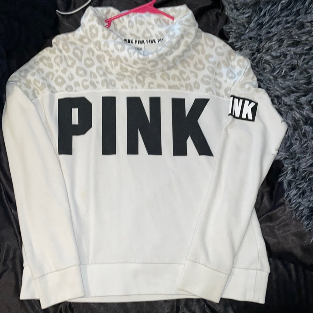 Long Sleeve Turtle Neck, Size:M, Colors: white silver and black